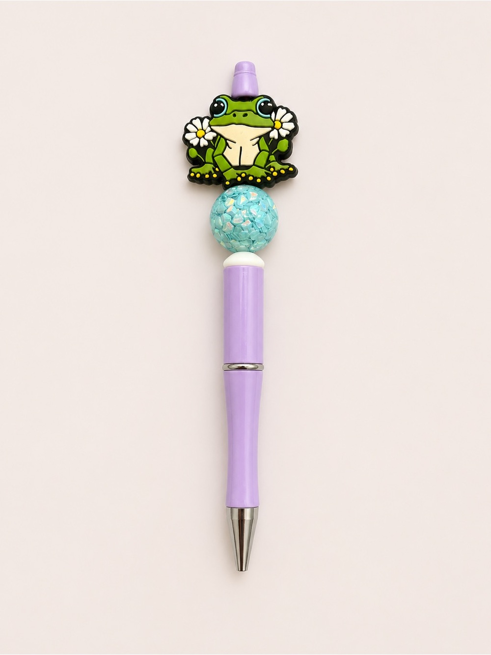 Whimsical Frog Keychain & Lavender Frog Pen Set - Picture 2 of 2